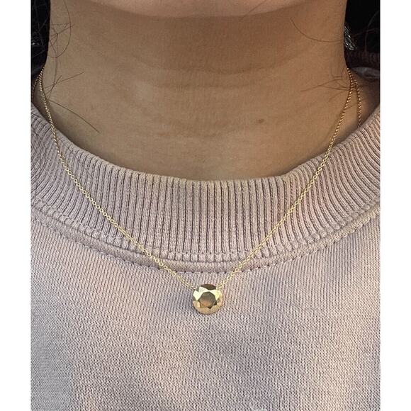 Tiffany Co Elsa Peretti Faceted 2 Carat 18k gold Pendant Necklace on a 15" Chain - Picture 14 of 15